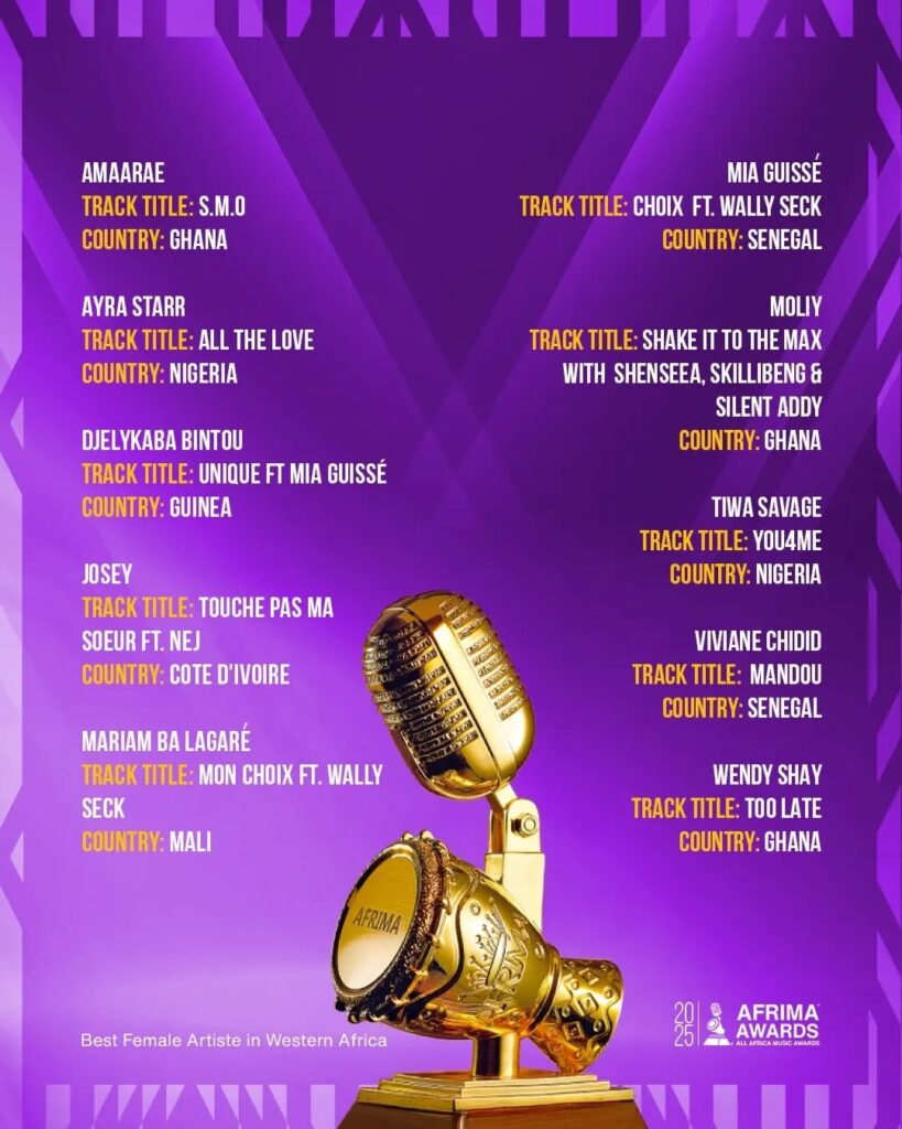 540450642_18072152351320448_1769099447409436002_n-819x1024 Djelykaba Bintou : en lice aux AFRIMA 2025 avec le titre "Unique"