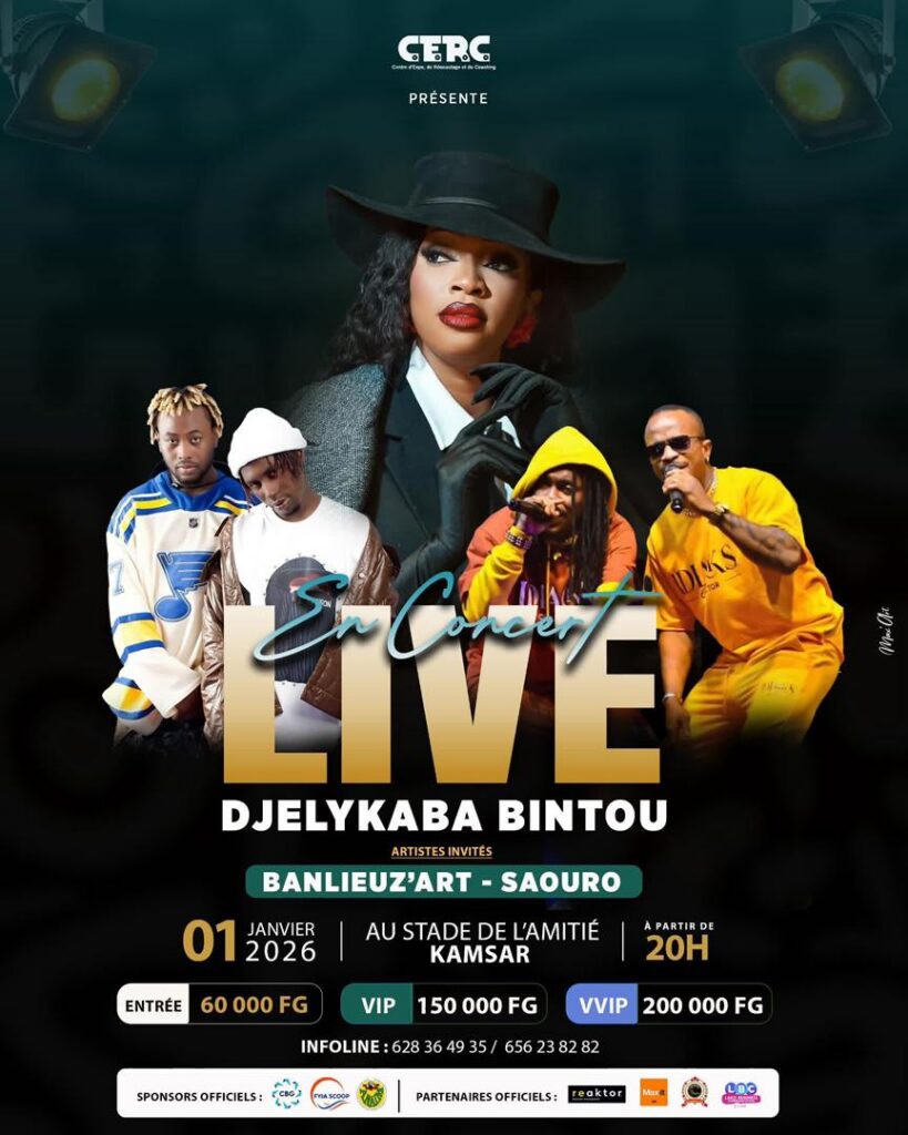 32ea57c8-9521-404d-a650-3ee163708397-819x1024 Bonne Année Kamsar 2026 : le concert du Nouvel An annoncé au Stade de l’Amitié