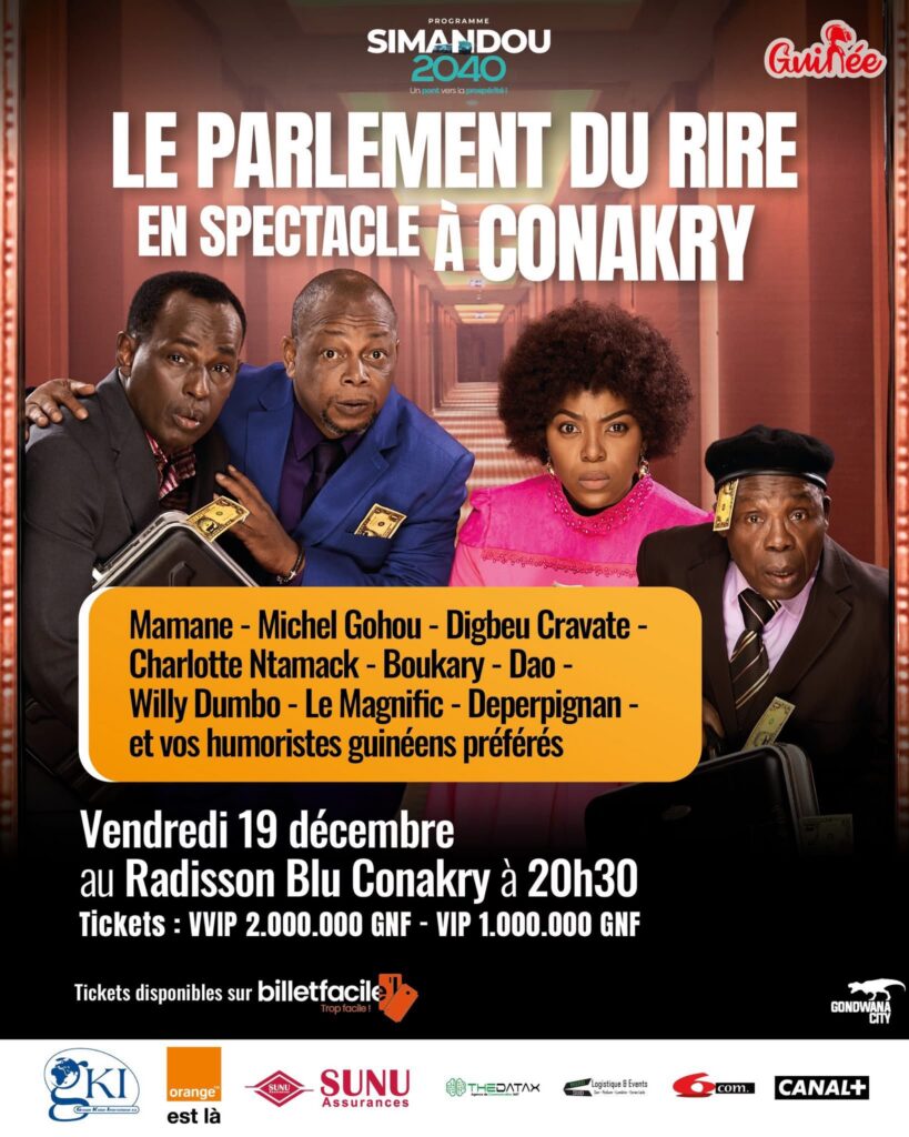 598555175_1405736557579300_7955921525315250836_n-819x1024 Le Parlement du Rire promet deux soirées inédites d’humour à Conakry