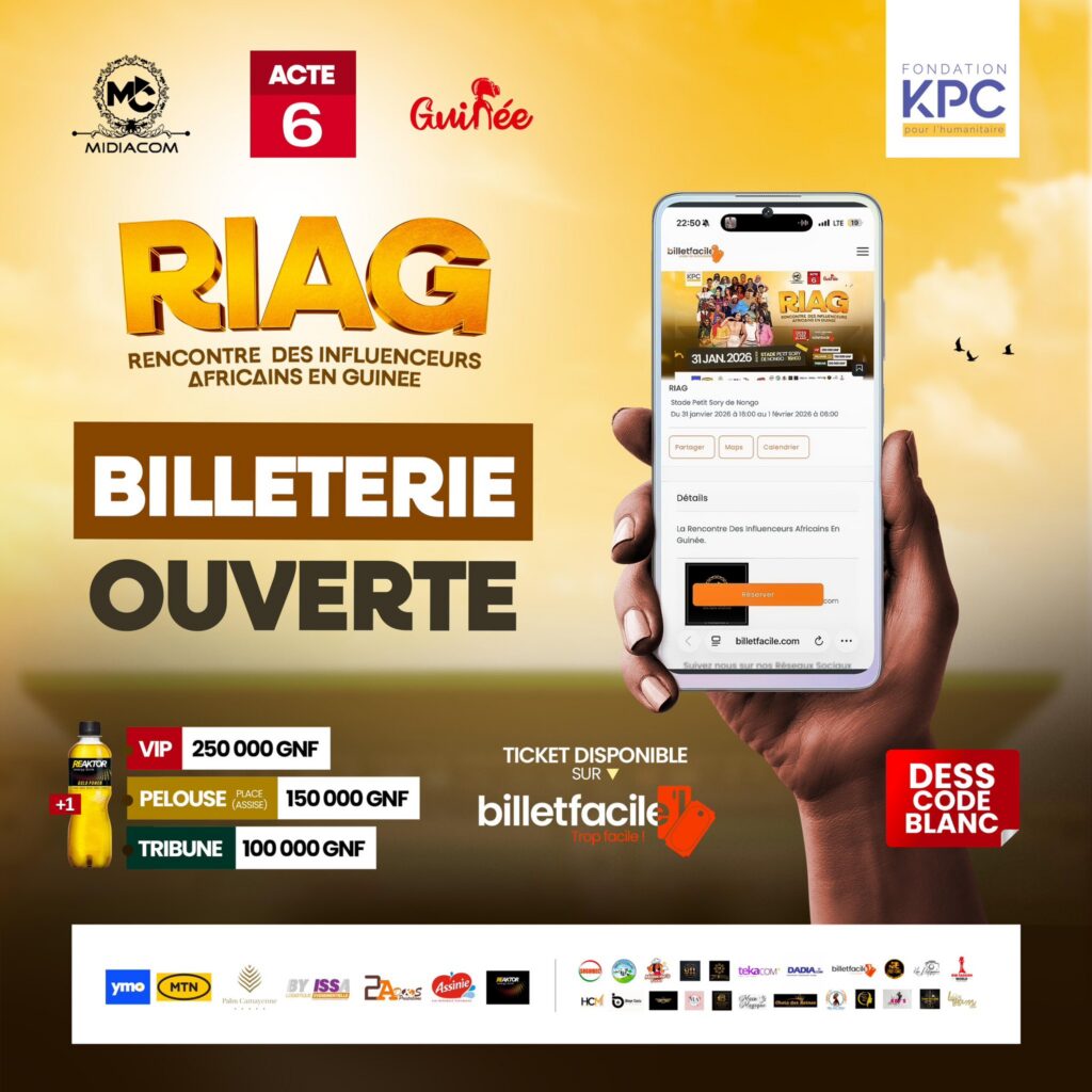 605733387_1404472904467532_6843337211599338919_n-1024x1024 RIAG 2026 : la billetterie est déja lancée, rendez-vous au Stade Petit Sory