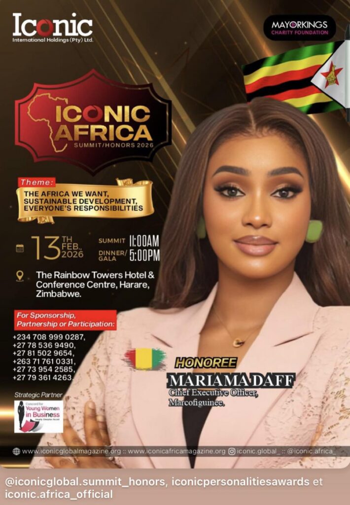 616801790_1365581368915961_5008859284492776431_n-710x1024 Guinée : Mariama Daff, honorée à l’Iconic Africa Summit & Honors 2026