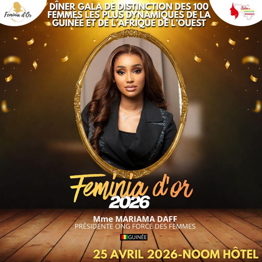 668969465_977687441487295_8916190675638105989_n-1024x1024 Salon de l’Entrepreneuriat Féminin de Guinée : Mariama Daff distinguée au FEMINIA D’OR 2026