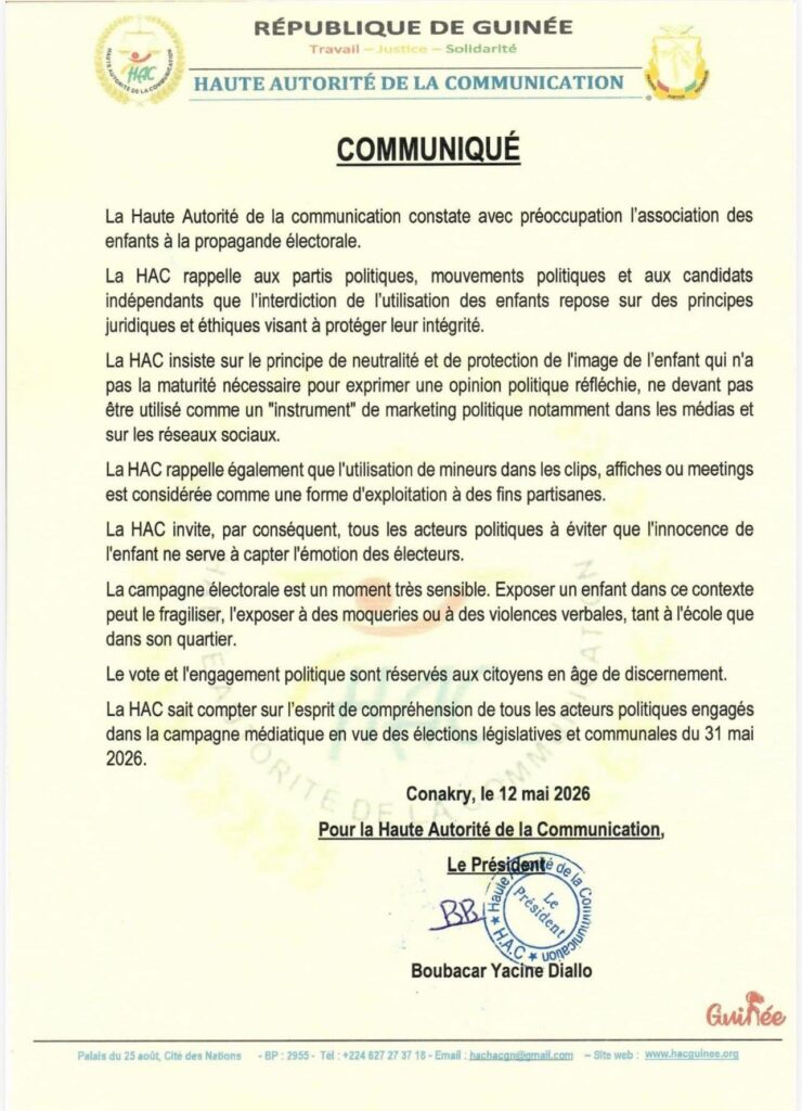 696339087_951104437745634_2385630402986662349_n-740x1024 La Haute Autorité de la Communication dénonce l’utilisation des enfants en campagne