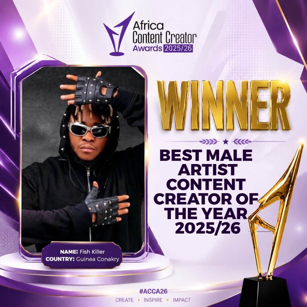 751035092_1603672737781247_2048996687694151062_n-1024x1024 Africa Content Creator Awards 2026 : Fish Killa décroche le trophée de "Best Male Artist Content Creator"