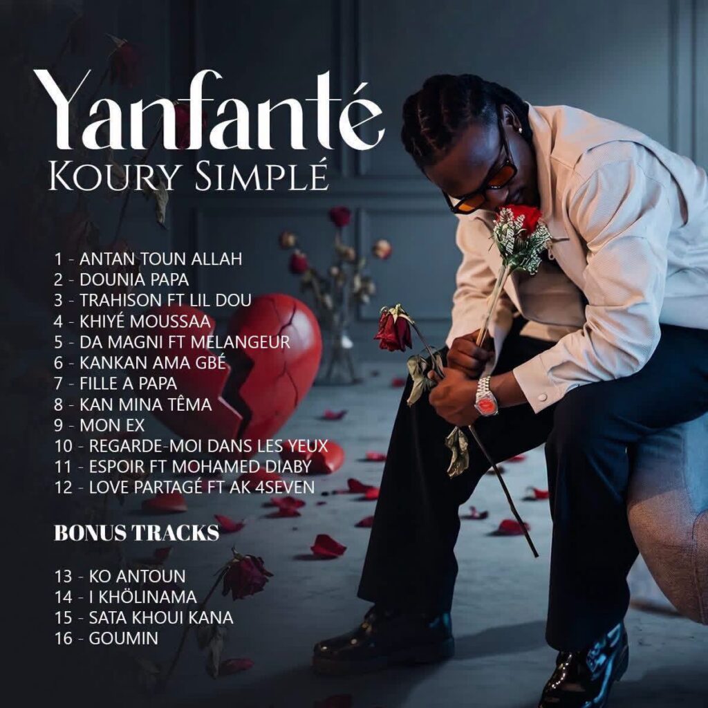 bc59fef0-d6cc-494e-ad7f-32024f11bf42-1024x1024 Koury Simple dévoile la tracklist de son deuxième album « Yanfanté »