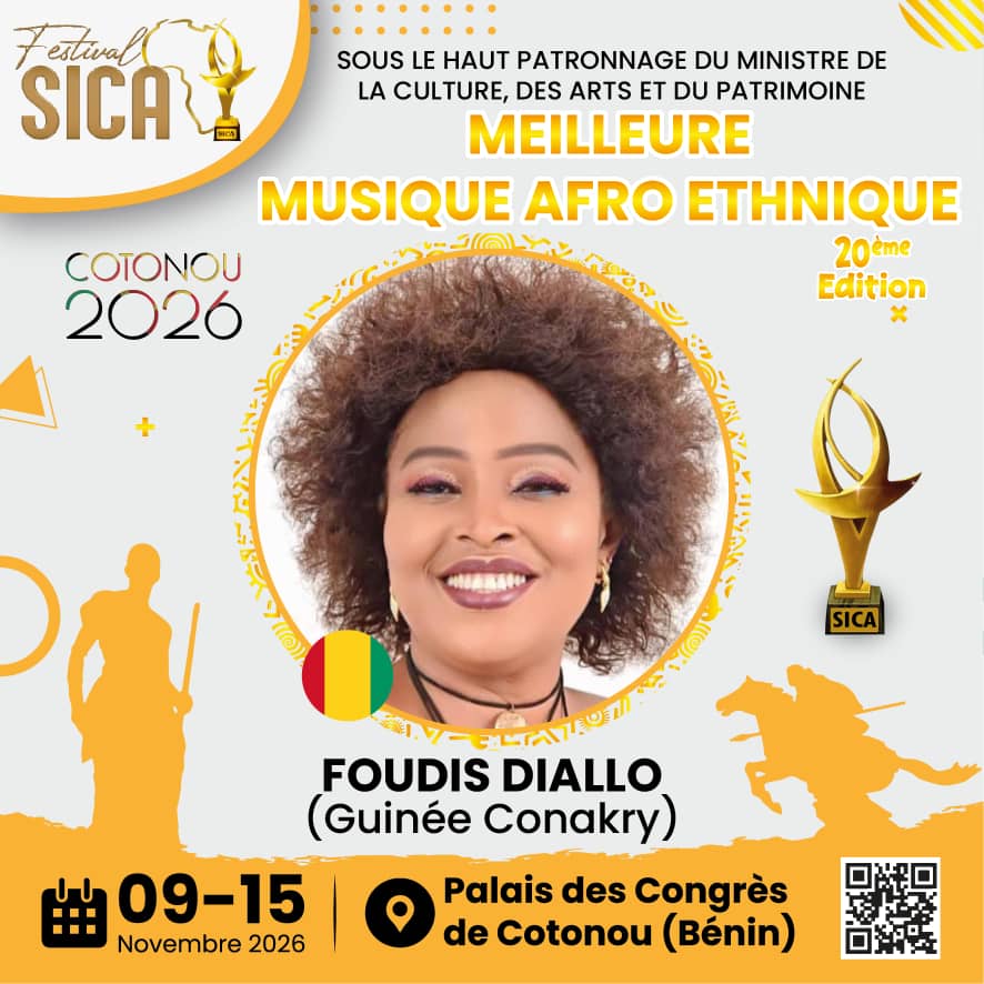 4188e9e5-7668-421a-af85-8f6a11aaa512 Intégration Culturelle : Foudis Diallo porte les couleurs de la Guinée à la 20e édition du Festival SICA au Bénin