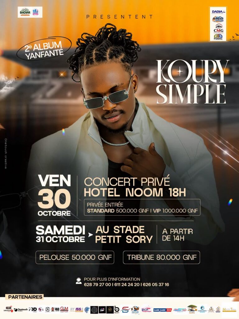 789523518_1775691310293149_1413054401756551736_n-768x1024 Koury Simple ouvre la billetterie de son double concert « Yanfanté »