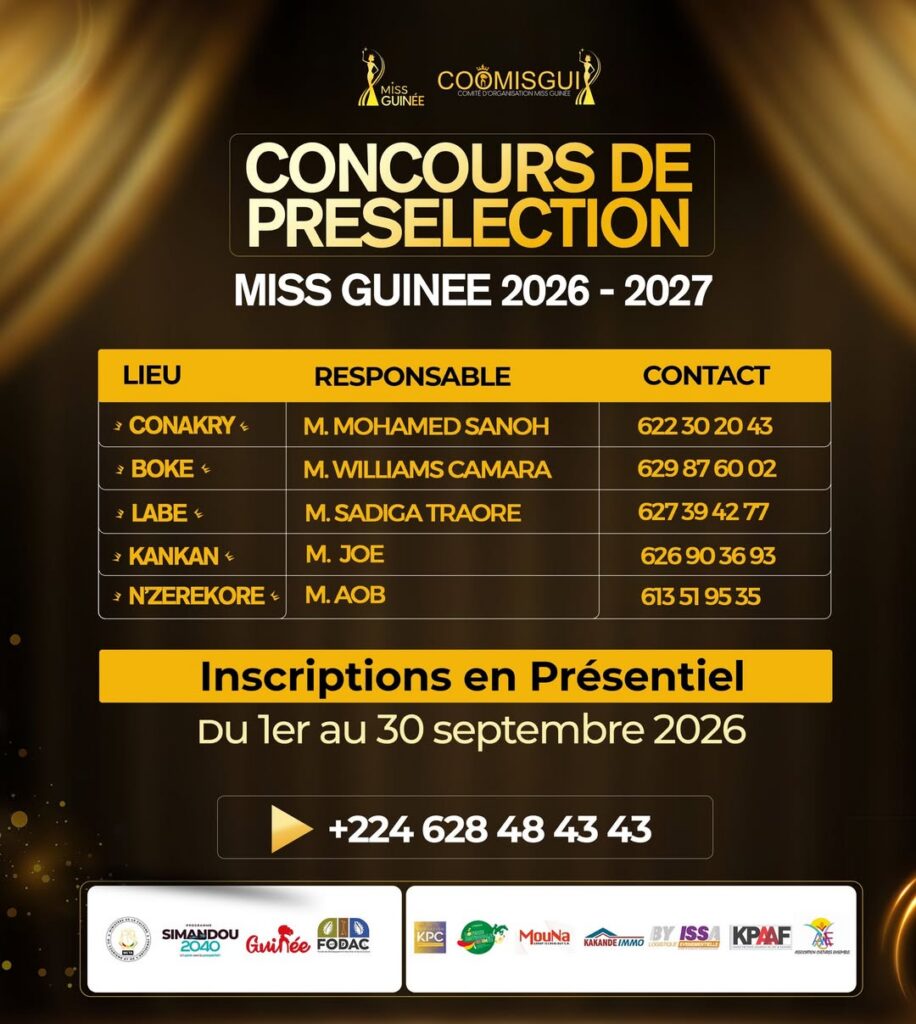 793561875_1050971334591556_8945219848171220011_n-916x1024 Miss Guinée 2026–2027 : Inscriptions en présentiel ouvertes à Conakry et dans les régions