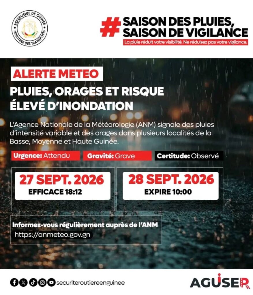 841e283f-defe-4c15-84d7-4b9890920da7-877x1024 Guinée : l’ANM alerte sur des pluies, des orages et un risque élevé d’inondation
